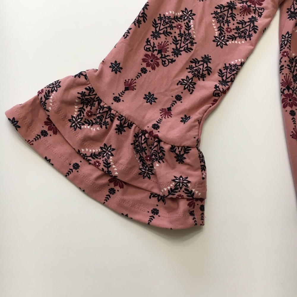 Pink Rose Mauve Ruffle 3/4 Sleeve Knit Dress sz XS - Picture 3 of 7